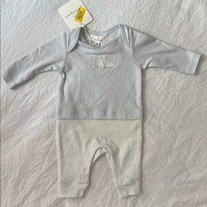 Starting Out blue and white Baby Footie